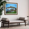 A leopard photo print